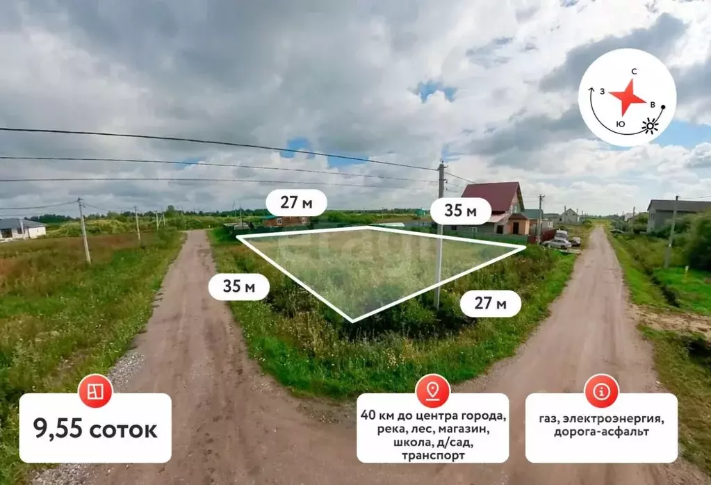 Участок в Тюменская область, Тюменский муниципальный округ, с. Борки  ... - Фото 1