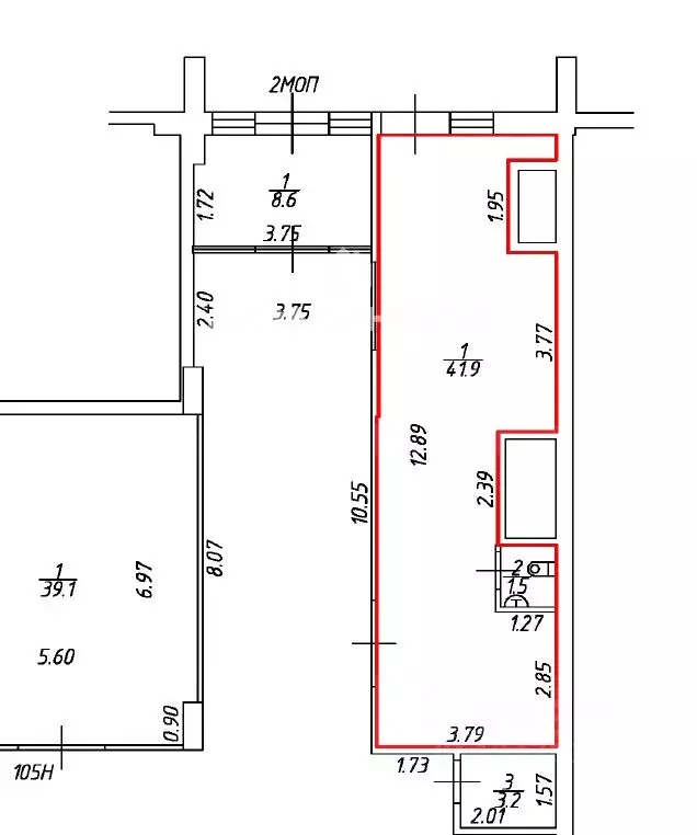 Торговая площадь в Санкт-Петербург пос. Парголово, ул. Брюлловская, 3 ... - Фото 2