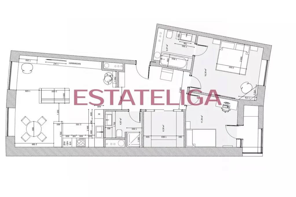 3-к кв. Москва Береговой проезд, 5Ак4 (100.0 м) - Фото 2