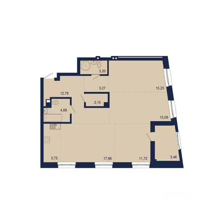 4-к кв. Башкортостан, Уфа Новомостовая ул., 4А (95.31 м) - Фото 1