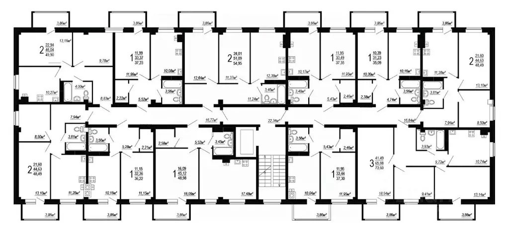 2-к кв. Волгоградская область, Волгоград пос. Ангарский,  (48.49 м) - Фото 2