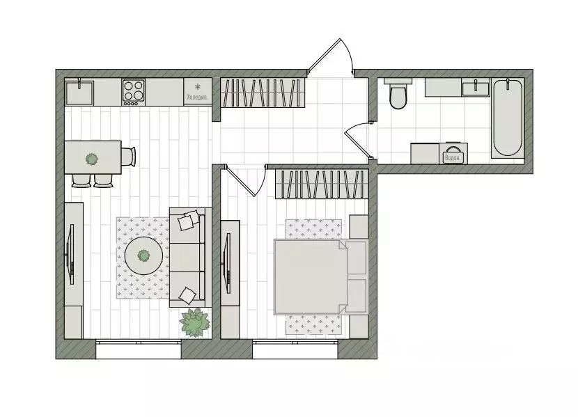 2-к кв. Кировская область, Киров бул. Прибрежный, 6 (40.3 м) - Фото 1