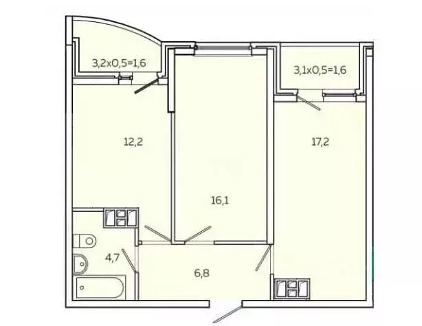 3-к кв. Краснодарский край, Краснодар ул. Адмирала Крузенштерна, 6 ... - Фото 2