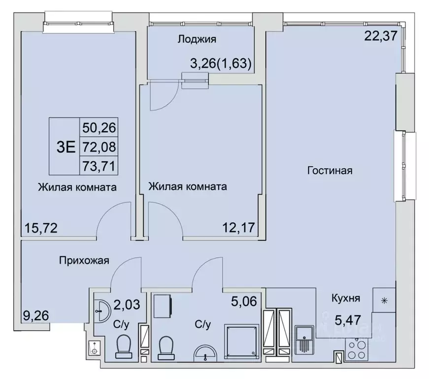 3-к кв. Ростовская область, Батайск  (73.71 м) - Фото 0