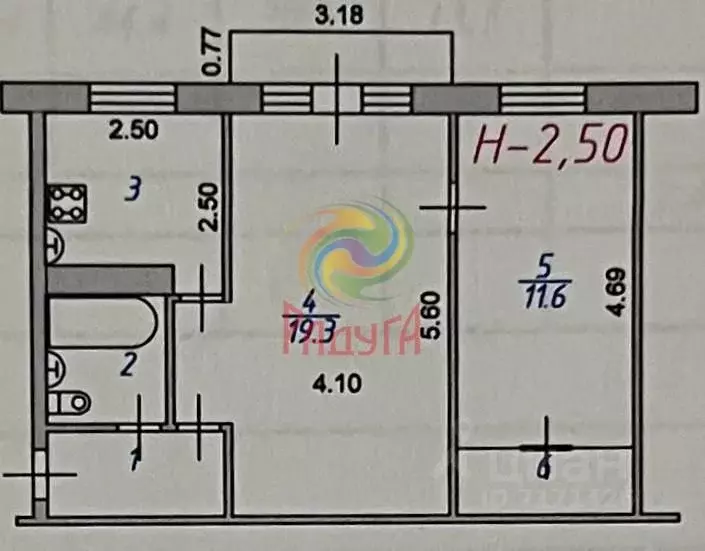 2-к кв. Ивановская область, Иваново ул. Кудряшова, 119 (47.0 м) - Фото 1