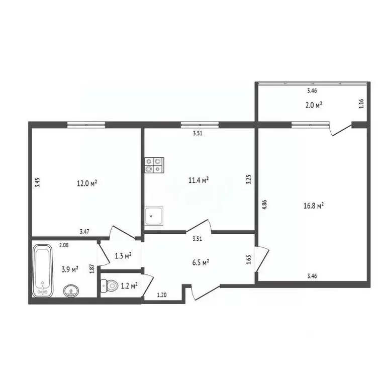 2-к кв. Ямало-Ненецкий АО, Тарко-Сале Пуровский район, Комсомольский ... - Фото 2