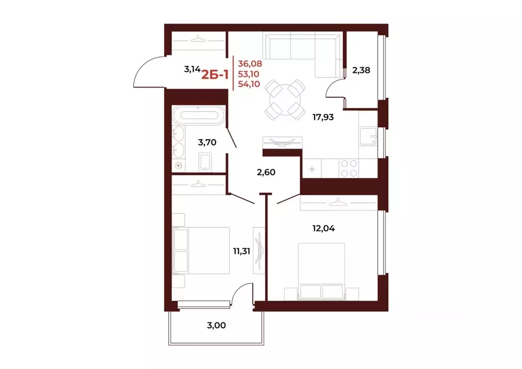 2-к кв. Пензенская область, Пенза просп. Строителей, 21А (54.1 м) - Фото 0