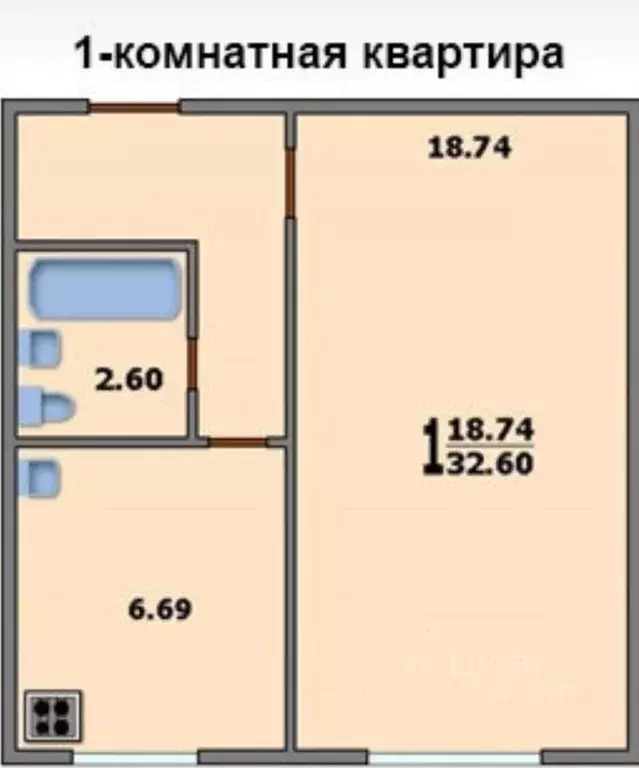 1-к кв. Московская область, Королев просп. Королева, 3 (33.0 м) - Фото 0