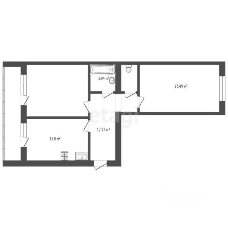 2-к кв. Калужская область, Калуга ул. Изумрудная, 27 (76.3 м) - Фото 2