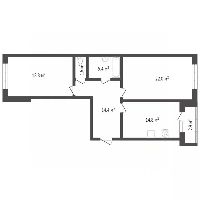 2-к кв. Нижегородская область, Нижний Новгород ул. Бориса Панина, 7к3 ... - Фото 2