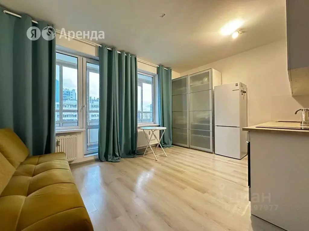 Студия Санкт-Петербург ул. Верхне-Каменская, 5 (25.0 м) - Фото 1