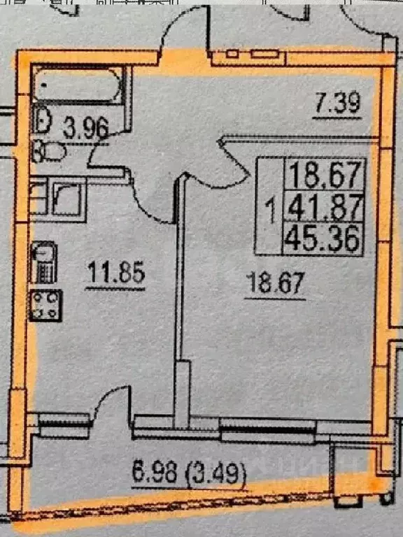 1-к кв. Татарстан, Казань ул. Хусаина Мавлютова, 17Ек1 (49.75 м) - Фото 1