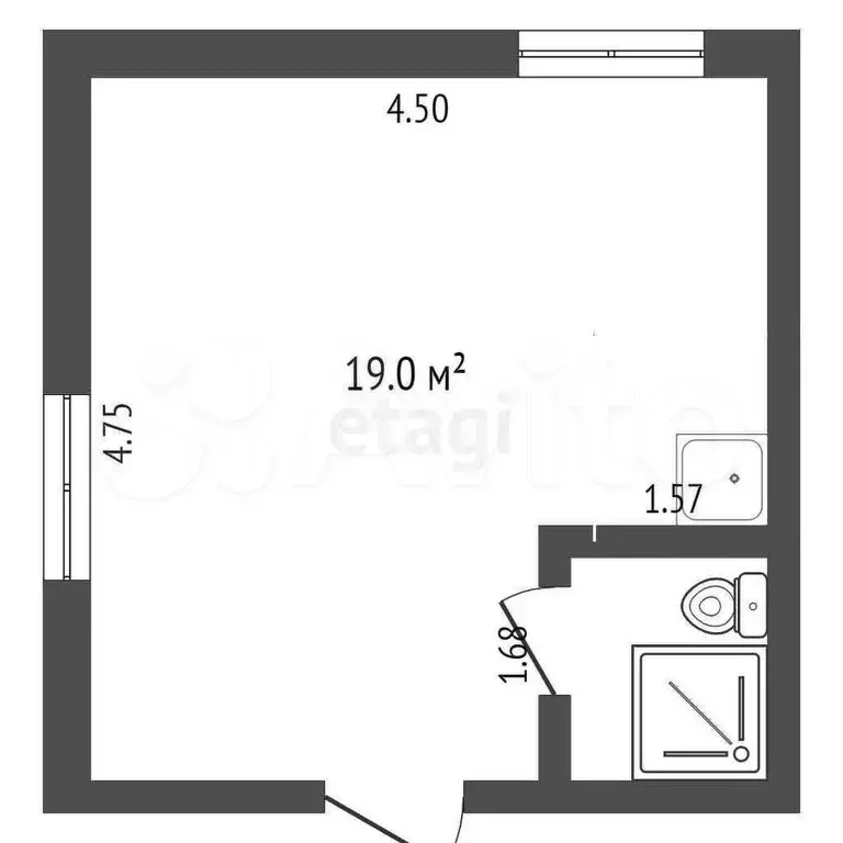 1-к. квартира, 22 м, 2/3 эт. - Фото 0