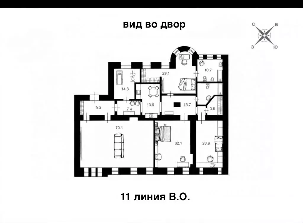 5-к кв. Санкт-Петербург 11-я Васильевского острова линия, 20 (235.0 м) - Фото 2