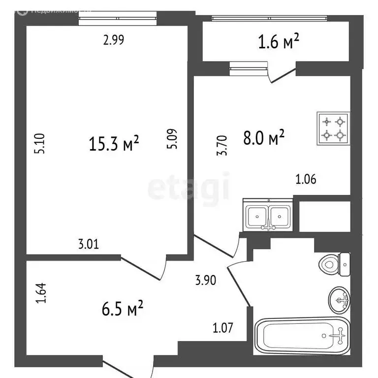 1-комнатная квартира: Санкт-Петербург, Туристская улица, 23к2 (32.8 м) - Фото 1