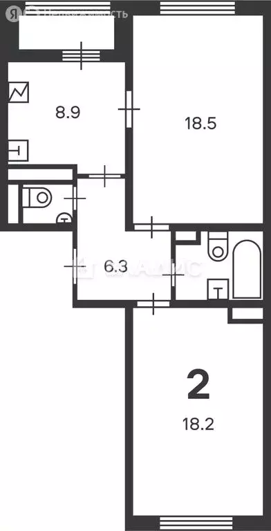 2-комнатная квартира: Москва, улица Маршала Ерёменко, 5к1 (56.7 м) - Фото 2