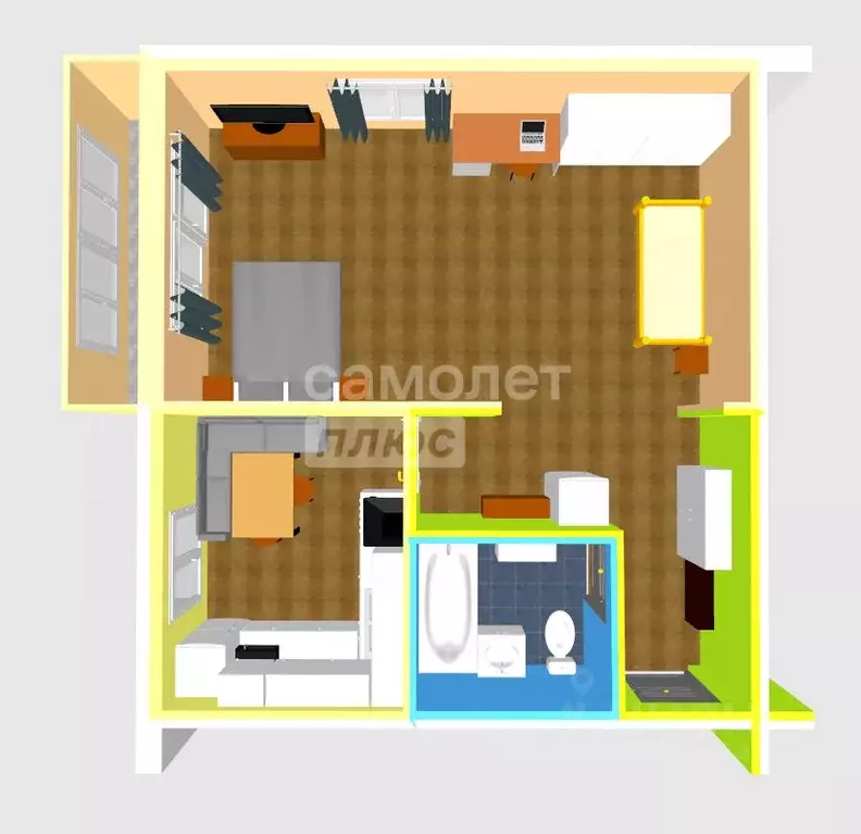 1-к кв. Алтайский край, Бийский район, с. Первомайское Целинная ул., ... - Фото 1