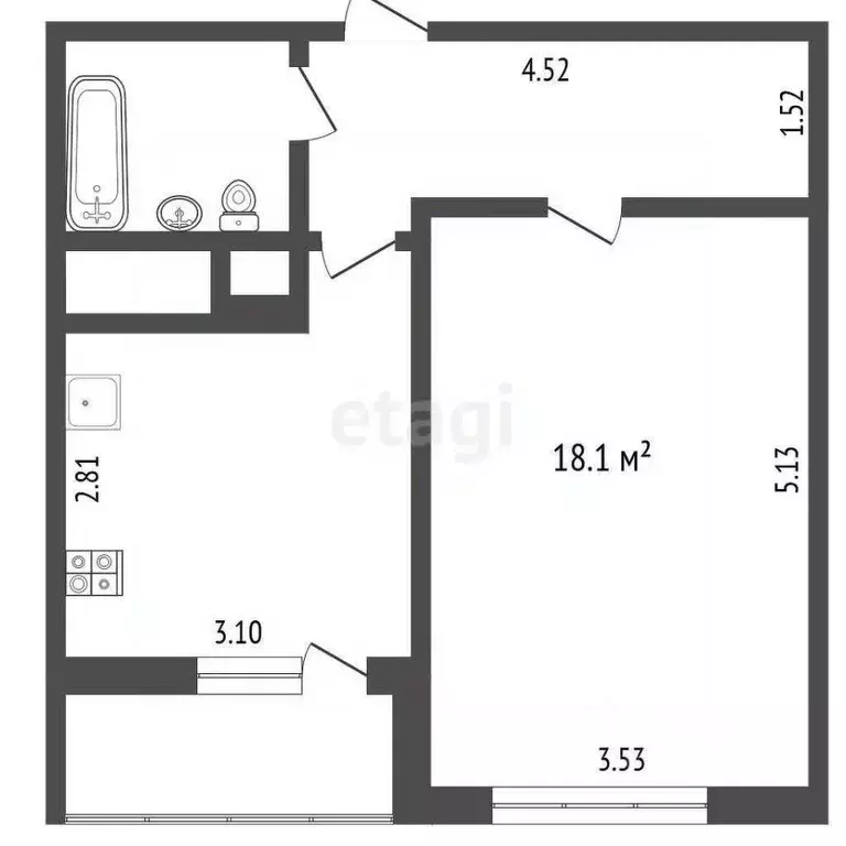 1-к кв. Московская область, Мытищи просп. Астрахова, 12А (38.2 м) - Фото 1