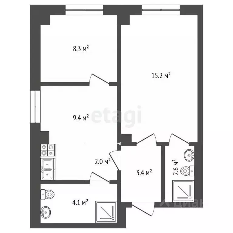 2-к кв. Московская область, Щелково городской округ, д. Большие ... - Фото 2