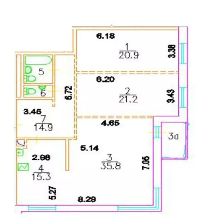 Квартира, 3 комнаты, 114 м - Фото 0