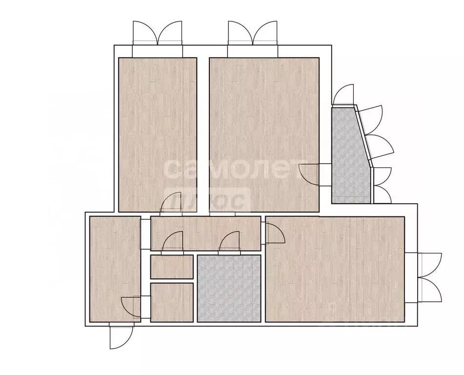 2-к кв. Тюменская область, Тюмень Широтная ул., 167к1 (75.1 м) - Фото 1