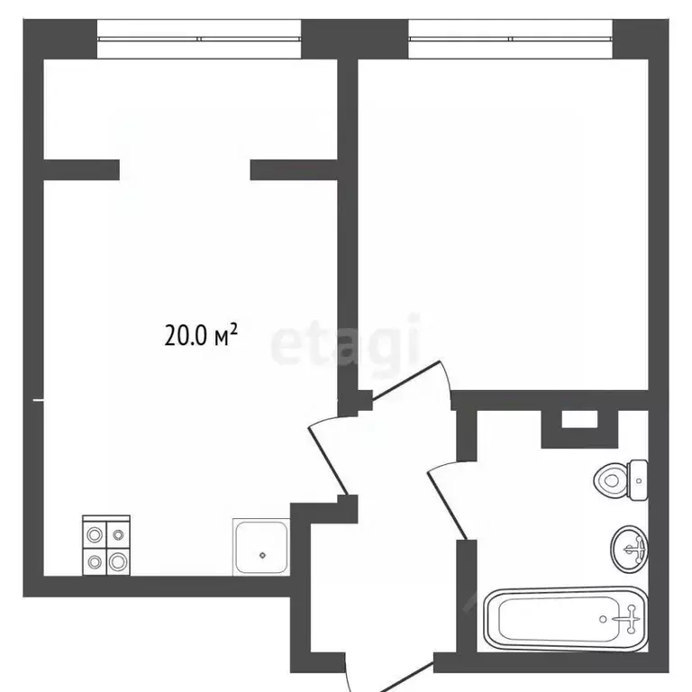 1-к кв. Тюменская область, Тюмень ул. Алматинская, 4 (40.0 м) - Фото 2