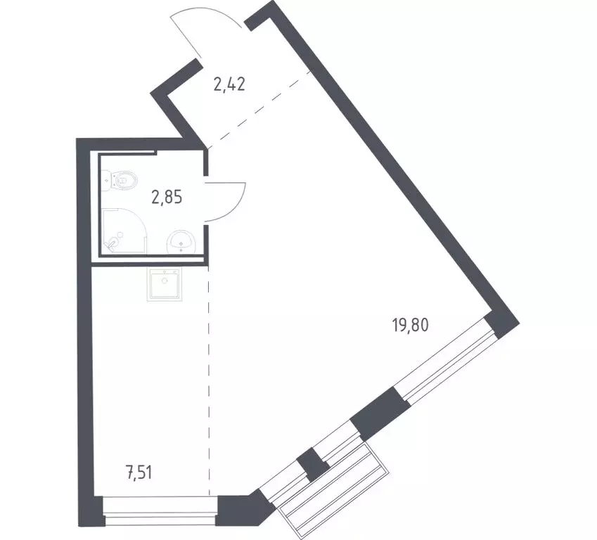 Квартира-студия: село Лайково, микрорайон Город-Событие, ЖК Рублёвский ... - Фото 1