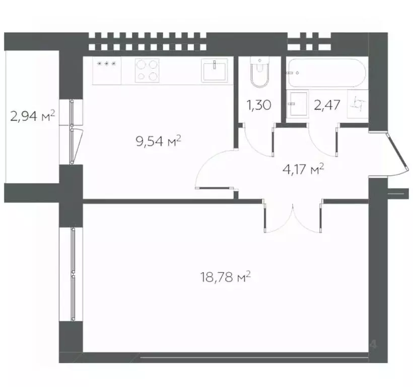 1-к кв. Самарская область, Волжский район, Петра Дубрава городское ... - Фото 1