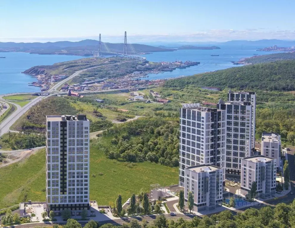 1-к кв. Приморский край, Владивосток Посейдония жилой комплекс (48.14 ... - Фото 1