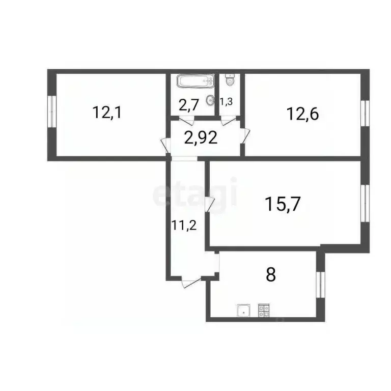 3-к кв. Башкортостан, Стерлитамак ул. Артема, 137 (66.6 м) - Фото 0