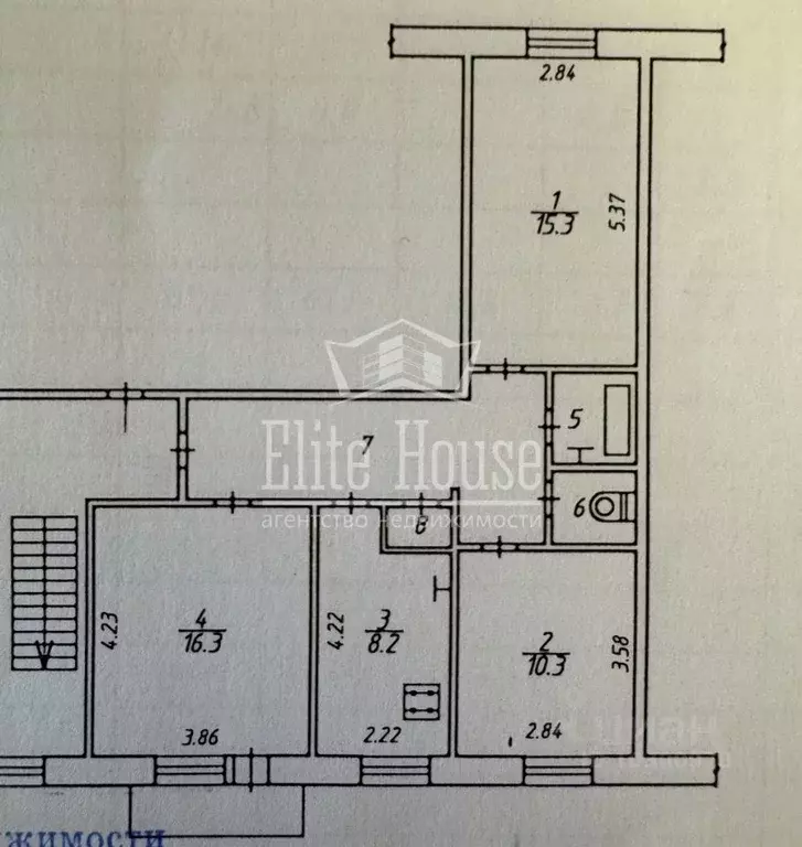 3-к кв. Калужская область, Калуга Дорожный пер., 8 (65.1 м) - Фото 2