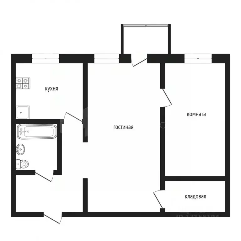 2-к кв. Тюменская область, Тюмень ул. Червишевский Тракт, 66 (42.9 м) - Фото 2