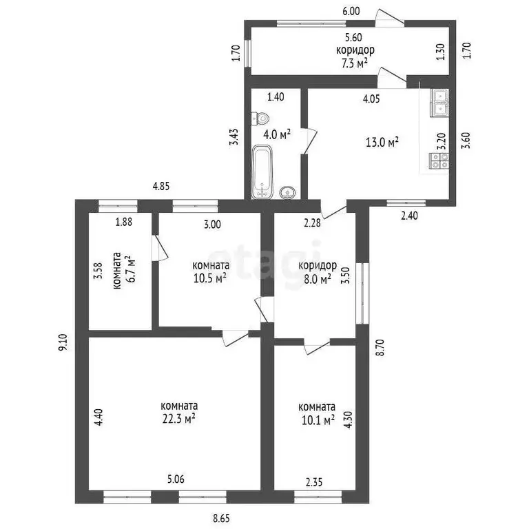 Дом в Варениковская, улица Пушкина (75.1 м) - Фото 1