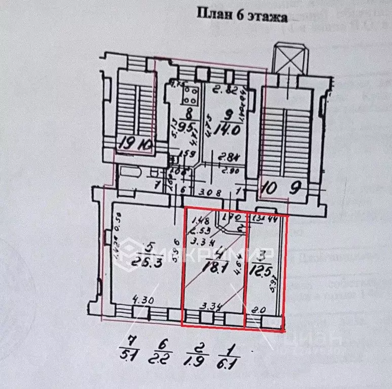 Комната Санкт-Петербург 14-я Васильевского острова линия, 5 (18.1 м) - Фото 2