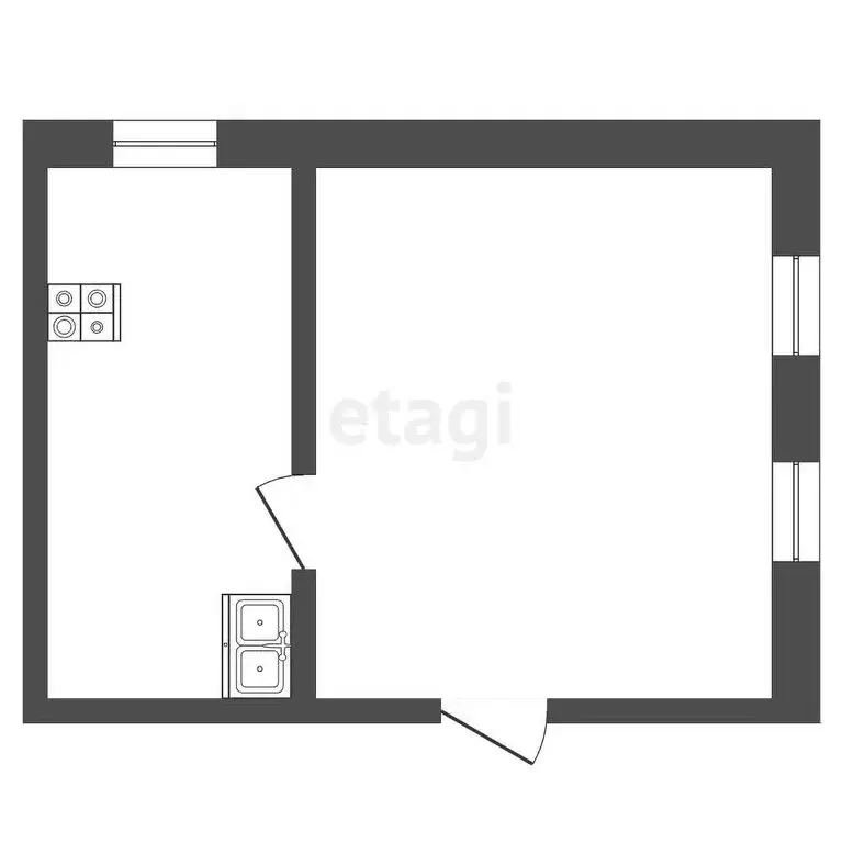 1-комнатная квартира: Мичуринск, Набережная улица, 99 (20 м) - Фото 1