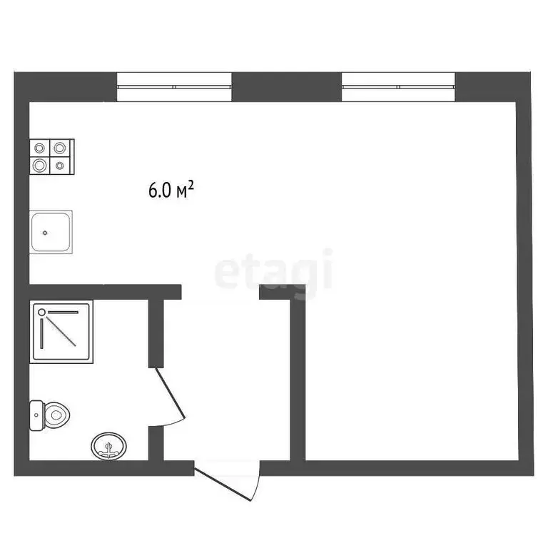 Квартира-студия: Миасс, улица Малышева, 52А (24.9 м) - Фото 0