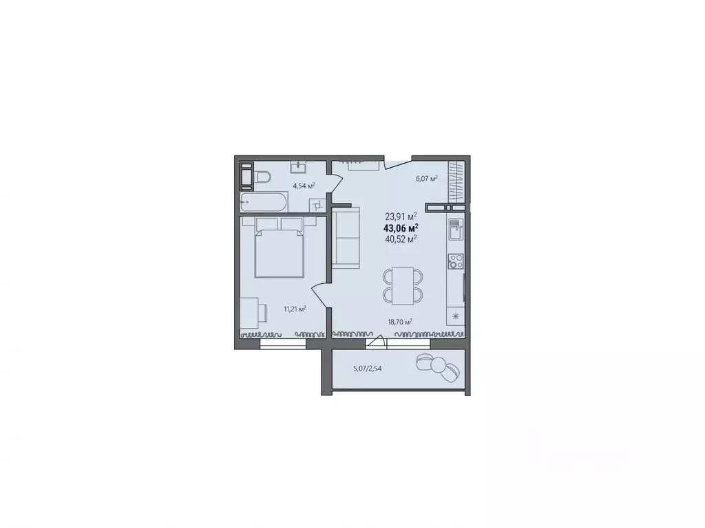 2-к кв. Челябинская область, Челябинский городской округ, пос. ... - Фото 1