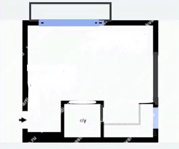 Студия Новосибирская область, Новосибирск Воскресная ул., 33 (31.8 м) - Фото 2