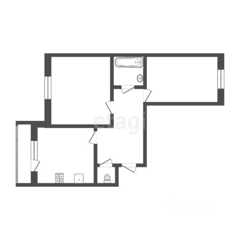 2-к кв. Тюменская область, Тюмень ул. Восстания, 19к3 (58.3 м) - Фото 2