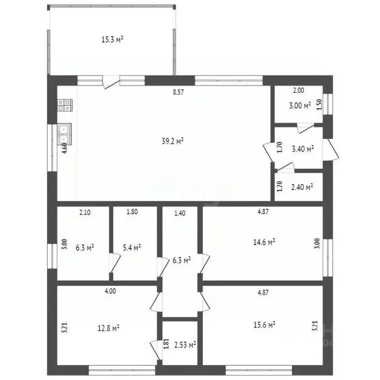 Дом в Крым, Феодосия Колос СПК, ул. Победы (126 м) - Фото 2