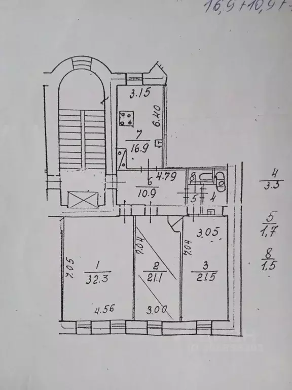 3-к кв. Санкт-Петербург Большая Пушкарская ул., 3 (109.4 м) - Фото 1