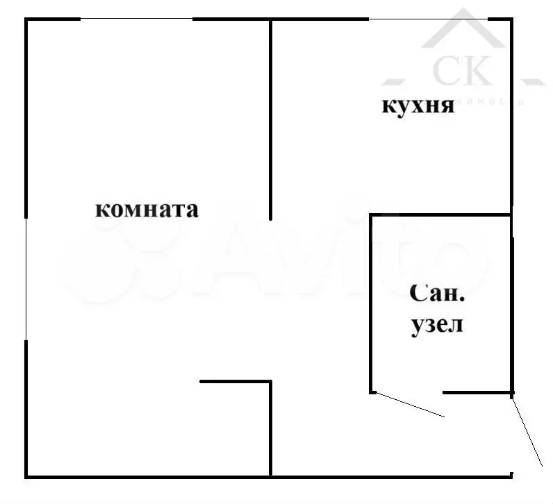 1-к. квартира, 31,5 м, 3/5 эт. - Фото 0