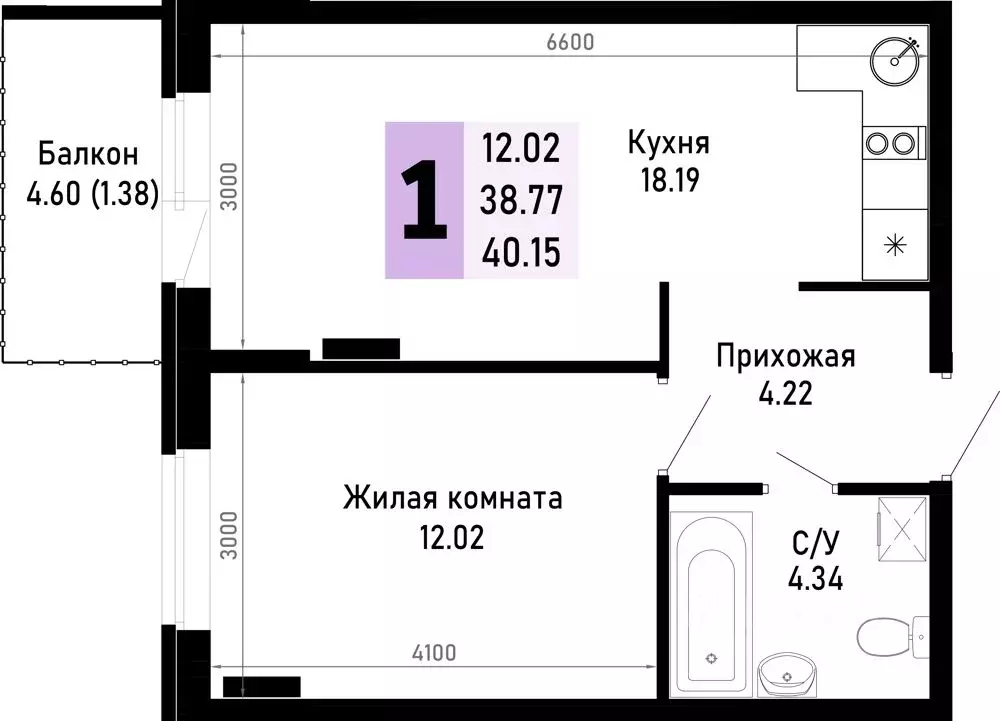1-к кв. Краснодарский край, Анапа муниципальный округ, Нижняя ... - Фото 0