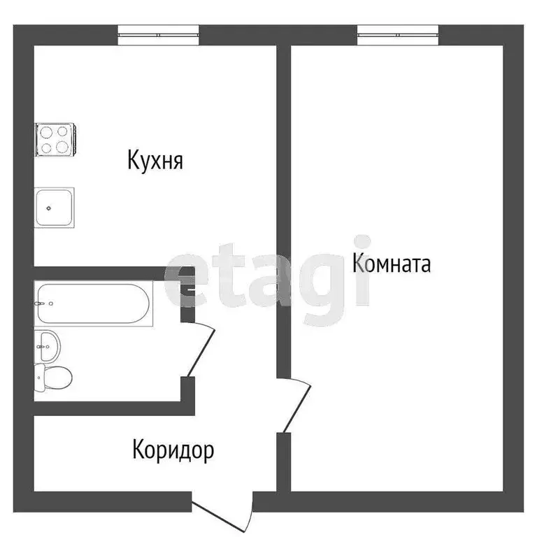 1-комнатная квартира: Воронеж, улица Хользунова, 7 (30.4 м) - Фото 1