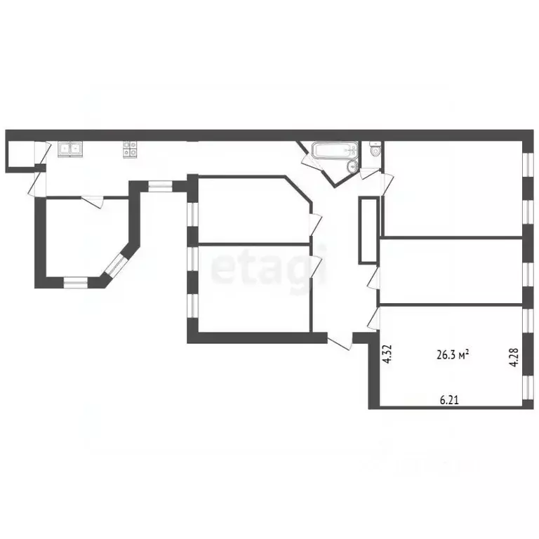 Комната Санкт-Петербург Херсонская ул., 3 (16.7 м) - Фото 2
