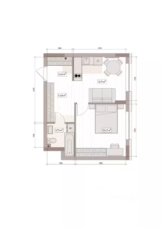 2-к кв. Кемеровская область, Кемерово Уютный Квартал жилой комплекс ... - Фото 1