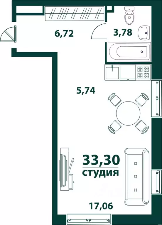 1-к кв. Ульяновская область, Ульяновск 19-й мкр, Аквамарин-2 жилой ... - Фото 0
