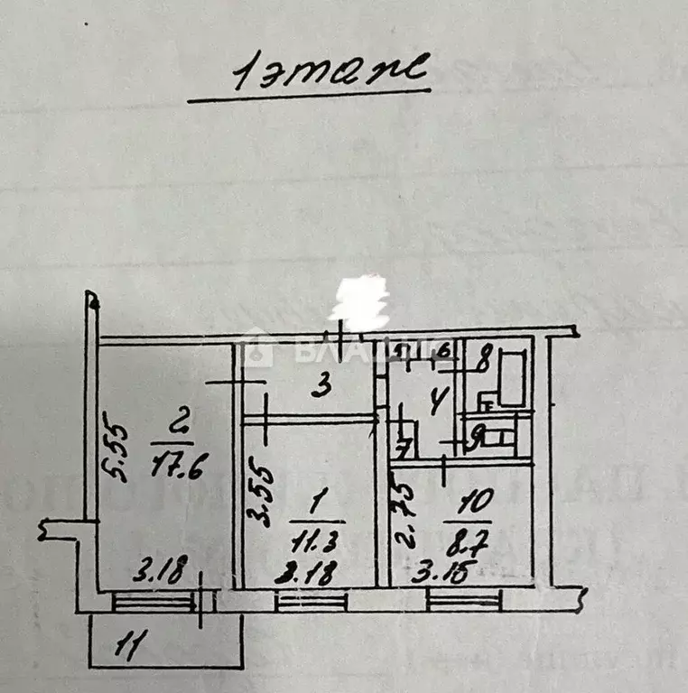 2-к кв. Белгородская область, Белгород Садовая ул., 28 (51.3 м) - Фото 2