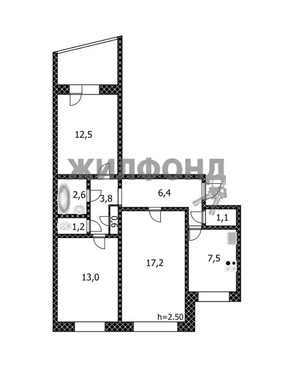 Продаётся 3-к квартира, 65.6 м - Фото 0