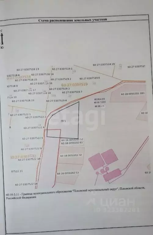 Участок в Псковская область, Псковский район, Ершовская волость, д. ... - Фото 2